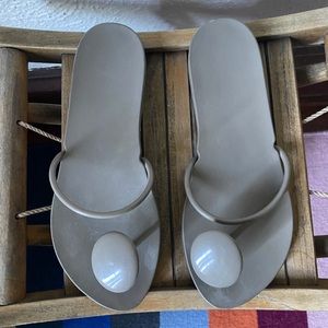 Ipanema x Starck Gray Rubber Modern Minimal Sandals 35/36